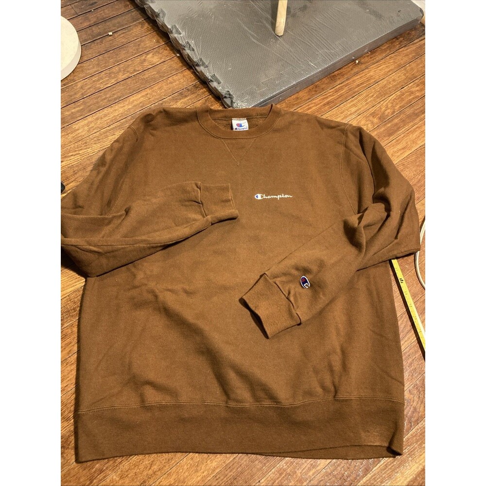 Champion Sweatshirt Mens XL Brown Pullover Fleece Heavyweight Reverse Weave